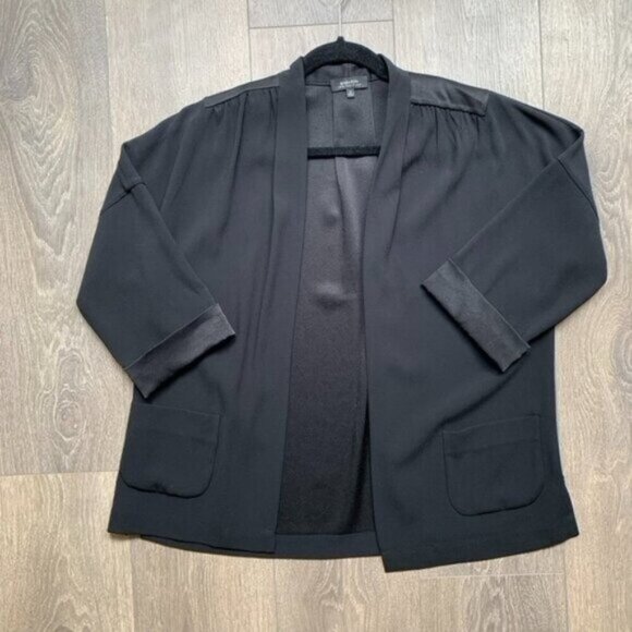 Aritzia Babaton Black Oversized Blazer Kimono Open front Unstructured Size XS - Picture 7 of 16